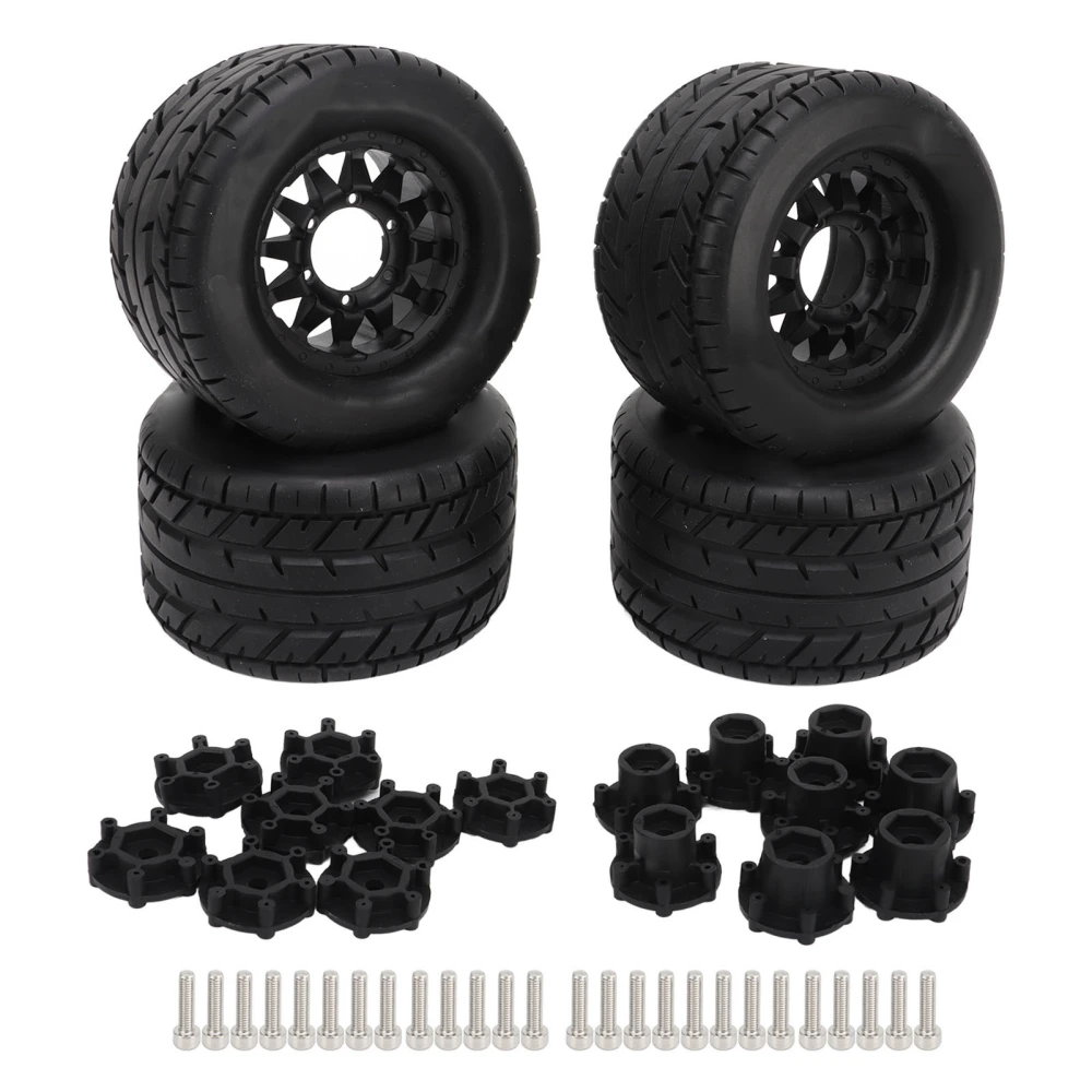 4PCS Remote Control Car Tire 12mm 14mm Stable Grip Uneven Texture Strong Cushioning Replacement for Tamiya 1/10 Tire A Type