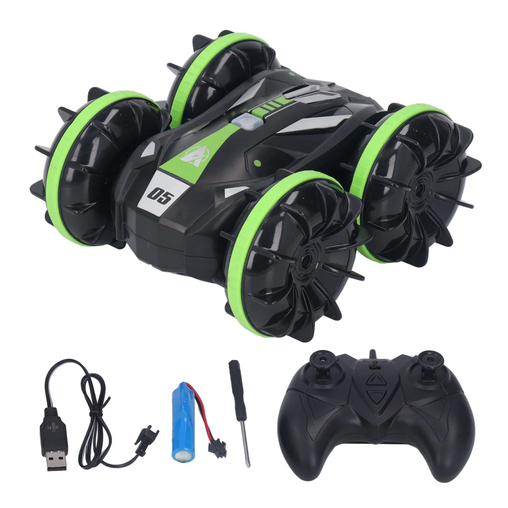 Amphibious Remote Control Car Waterproof Rechargeable Double Sided Tumbling RC Crawler for Playing