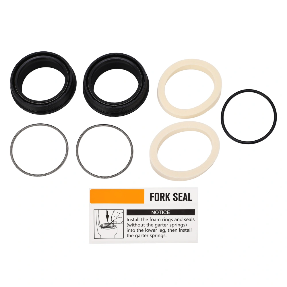 36mm Front Fork Oil Seal Kit Shock Absorption Rubber Oil Seal Replacement for Mountain Bike