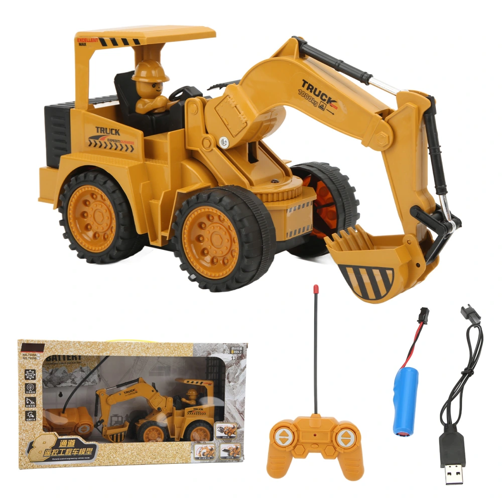 1:18 RC Excavator Model for Boys Enhance Cognition Simple Operation Remote Control Excavator Toys RC Engineering Car