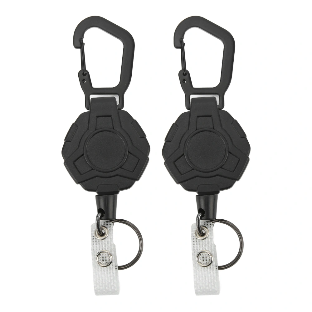 2Pcs Retractable Key Ring Holder High Elasticity Keychain Keys Chain for Outdoor