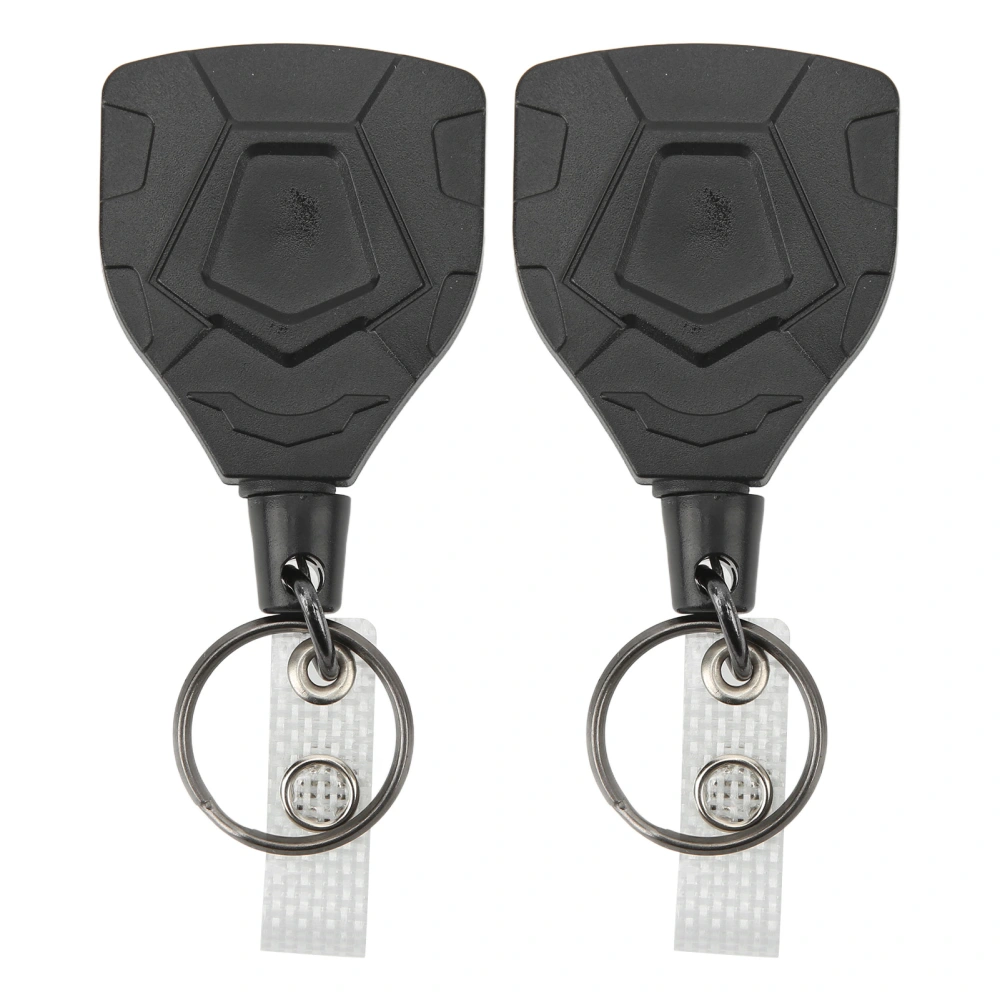 2PCS Rope Key Buckle High Elasticity Stainless Steel Wear Resistant Retractable Pull Keychain for Outdoor