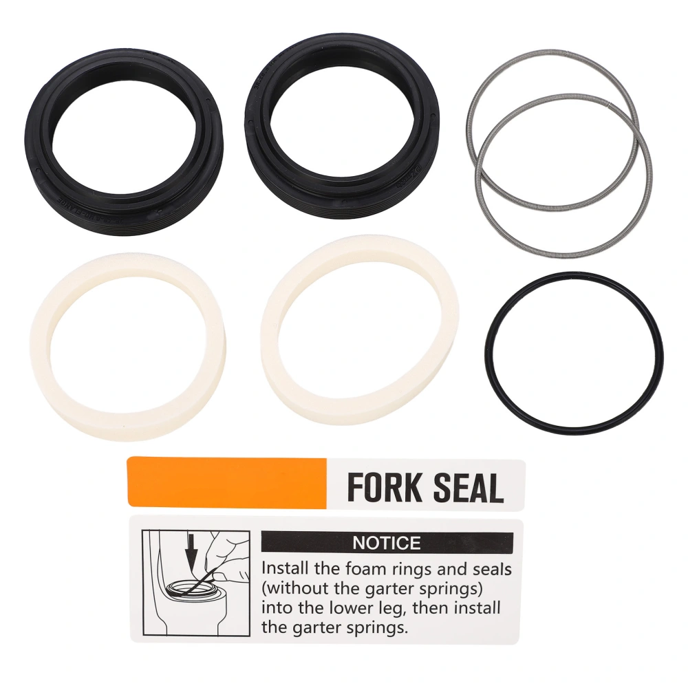 Bicycle Front Fork Dust Wiper Kit Stainless Steel Rubber Front Fork Oil Seal Rings for ROCKSHOX Maintenance