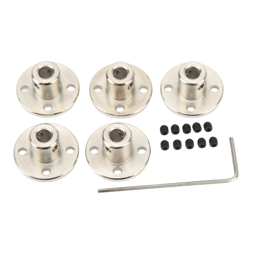 5PCS RC Guide Shaft Coupler 5mm Inner Diameter Steel RC Flange Coupling Connector for Motor