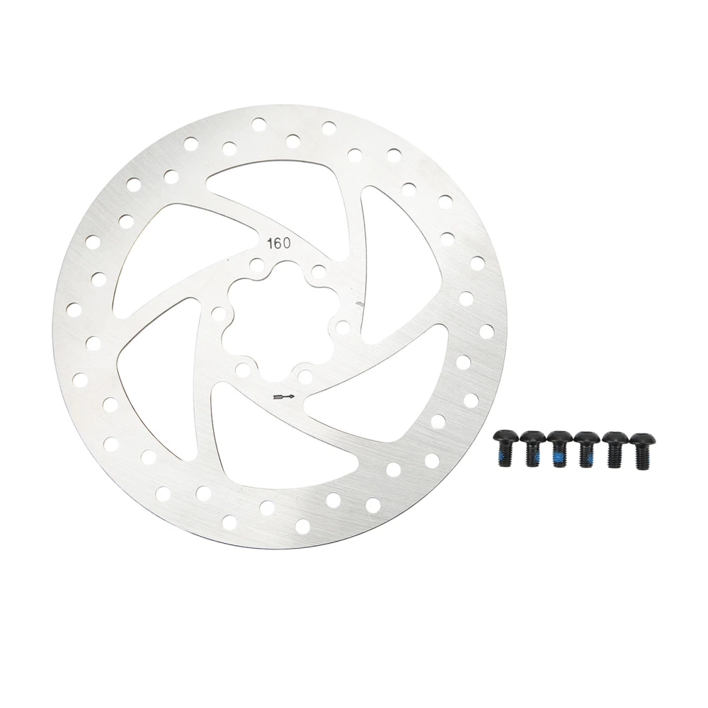 6 Bolt 160mm Disc Brake Rotor Stainless Steel Electric Scooter Disc Brake Rotor with 6 Screws