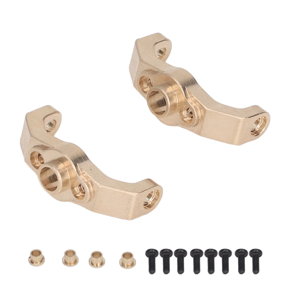 2Pcs Caster Blocks C Hubs Gold Color Rustproof Brass Accurate Stable RC Crawler C Hubs with Screw for Traxxas 1/18 TRX4M