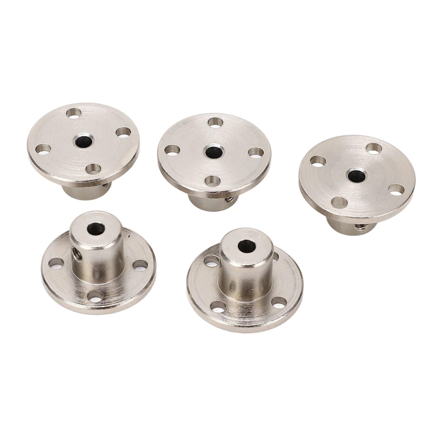 5pcs Flange Coupling Connector Professional Stainless Steel 3mm Inner Diameter Rigid Flange Shaft Coupling