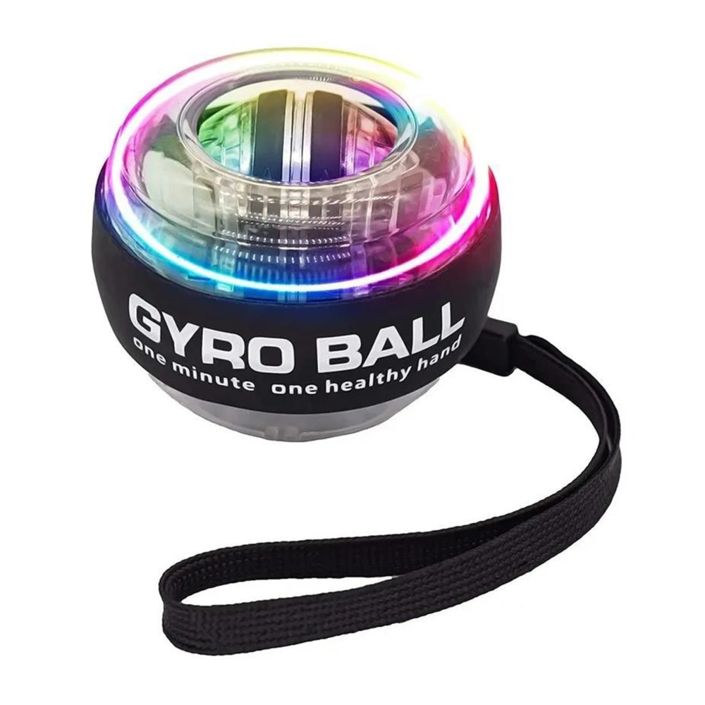 Self Starting Wrist Ball Portable Wrist Power Gyroscopic Ball Wrist Strengthening Device Black with Light