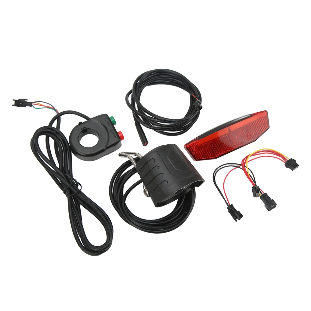 Electric Bike QD168 Front Light DR001 Rear Light Set with DK11 Control Switch for 36‑60V Bike Scooter