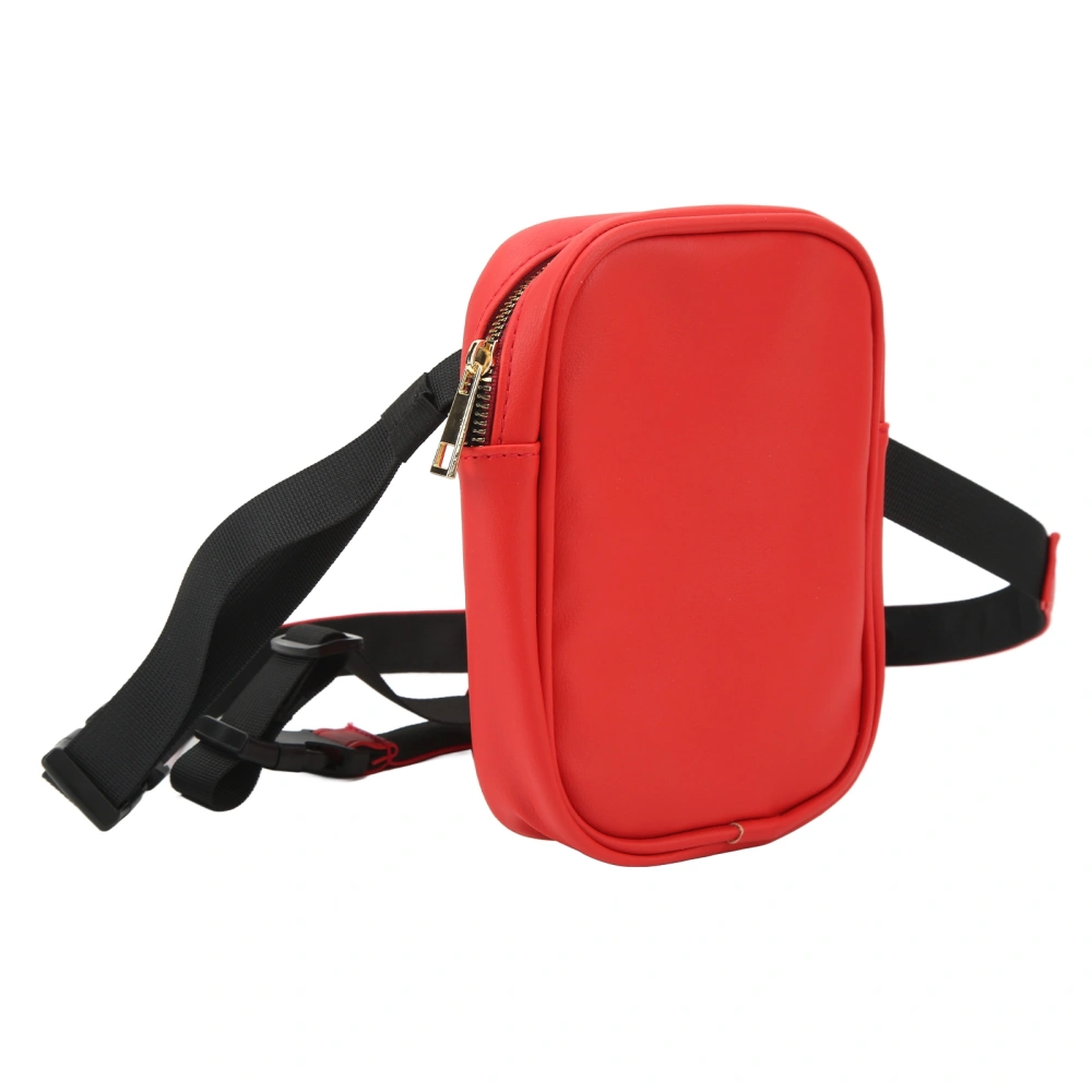 Thigh Harness Leg Bag Fanny Pack Large Capacity Women PU Leather Leg Purse Outdoor Wallet Red