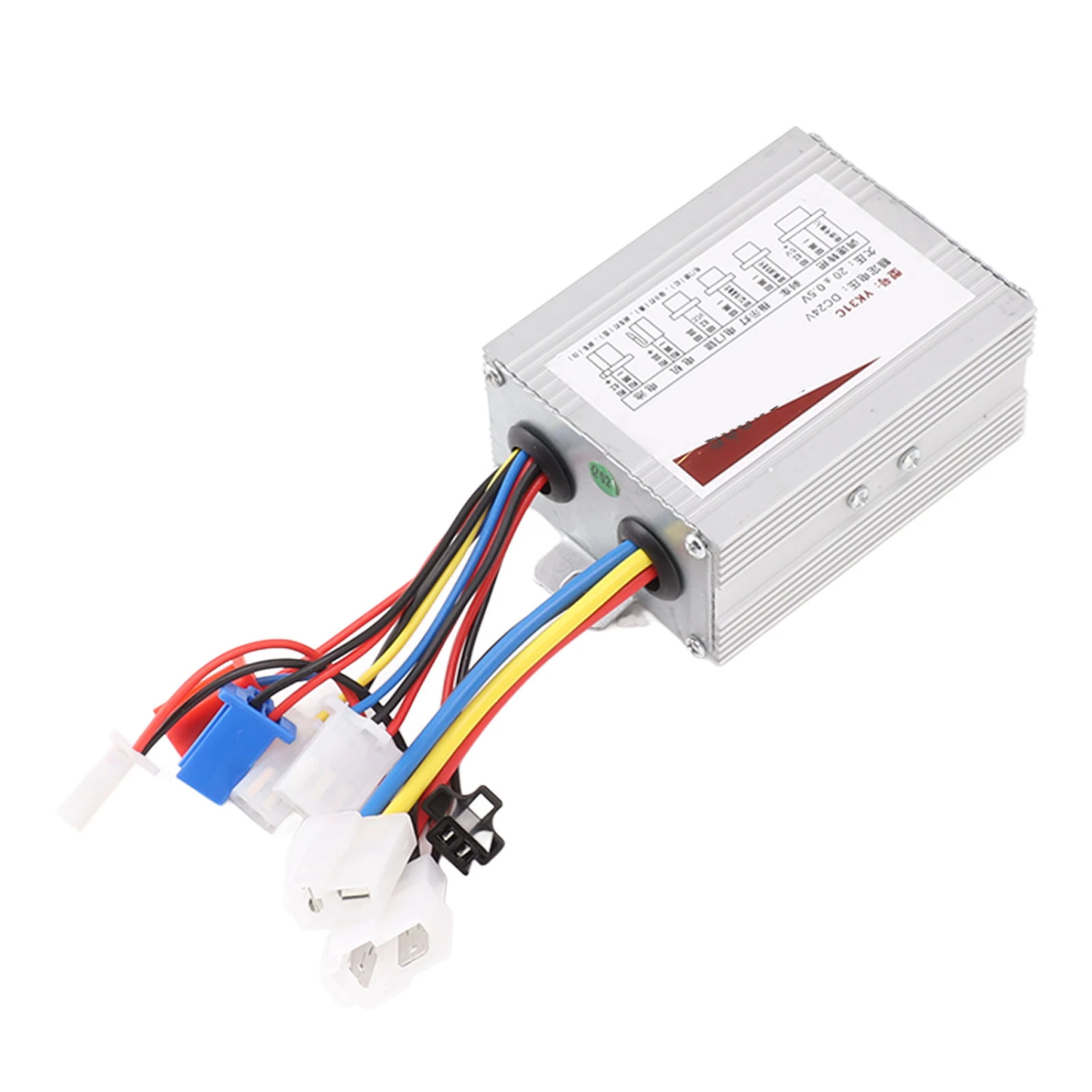Electric Bike Brush Controller 24V 350W Multi Protection Aluminum Alloy Motor Speed Controller Box for Electric Tricycles