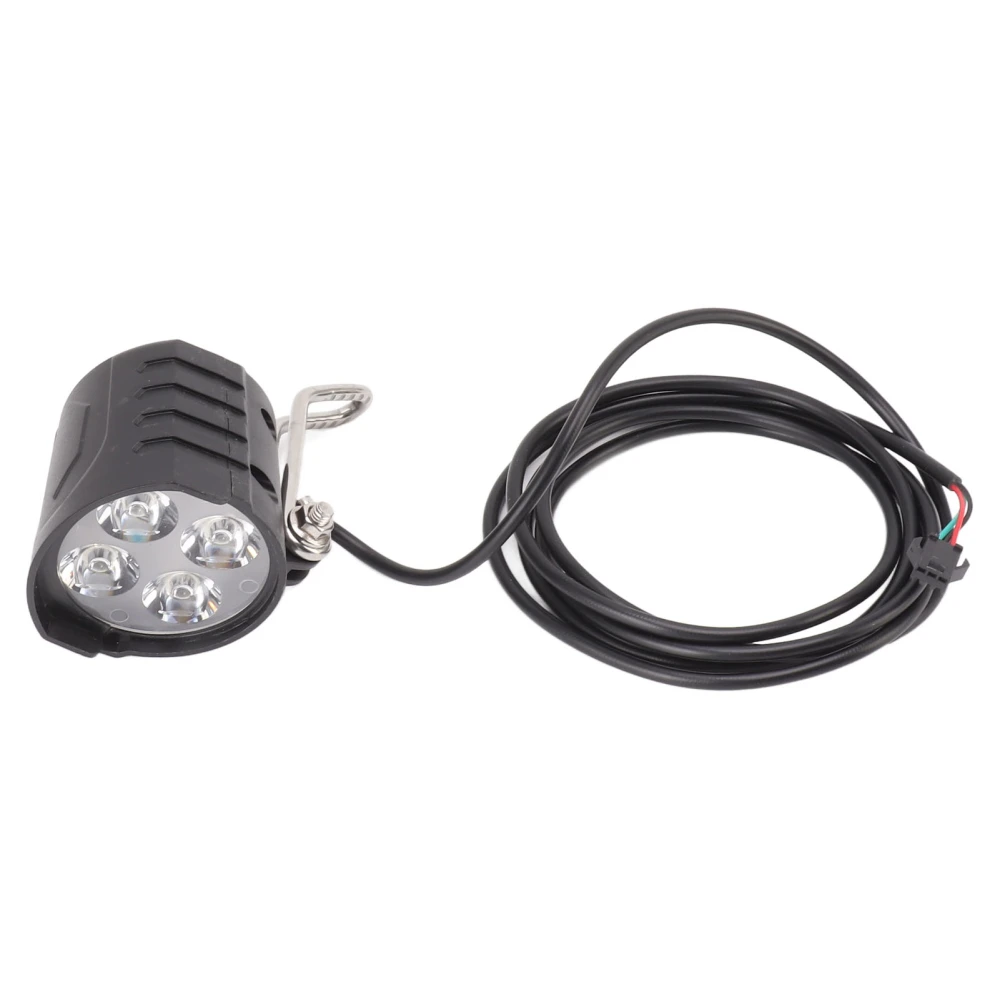 Electric Bike Headlight 12W High Brightness LED Front Light with Horn for 36V 48V 52V 60V