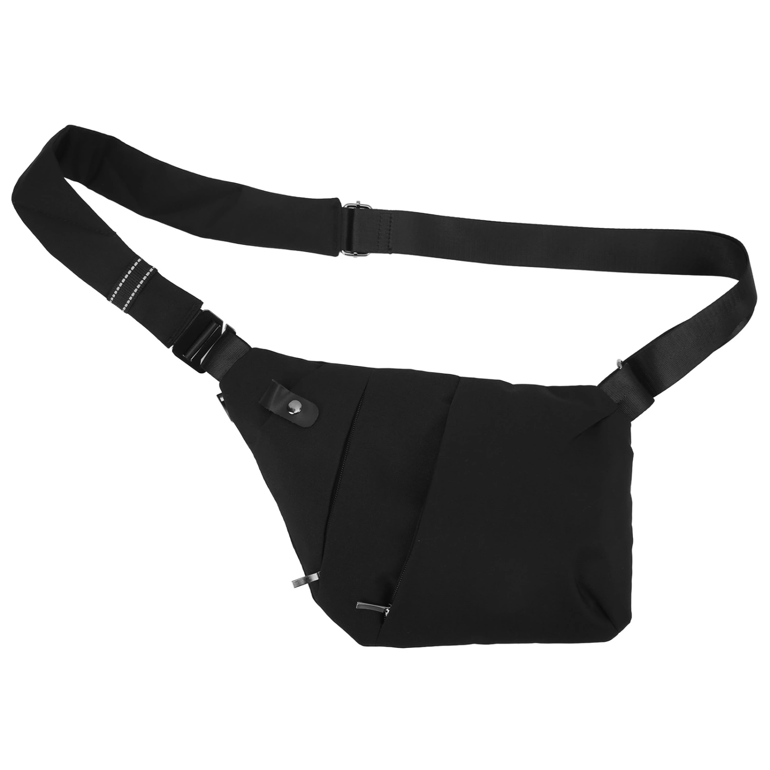 Sling Chest Bag Fashionable Prevents Theft Waterproof High Capacity Single Shoulder Bag for Outdoor Cycling Black