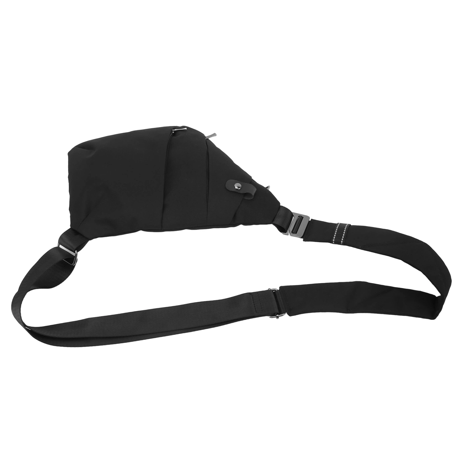 Sling Chest Bag Fashionable Prevents Theft Waterproof High Capacity Single Shoulder Bag for Outdoor Cycling Black
