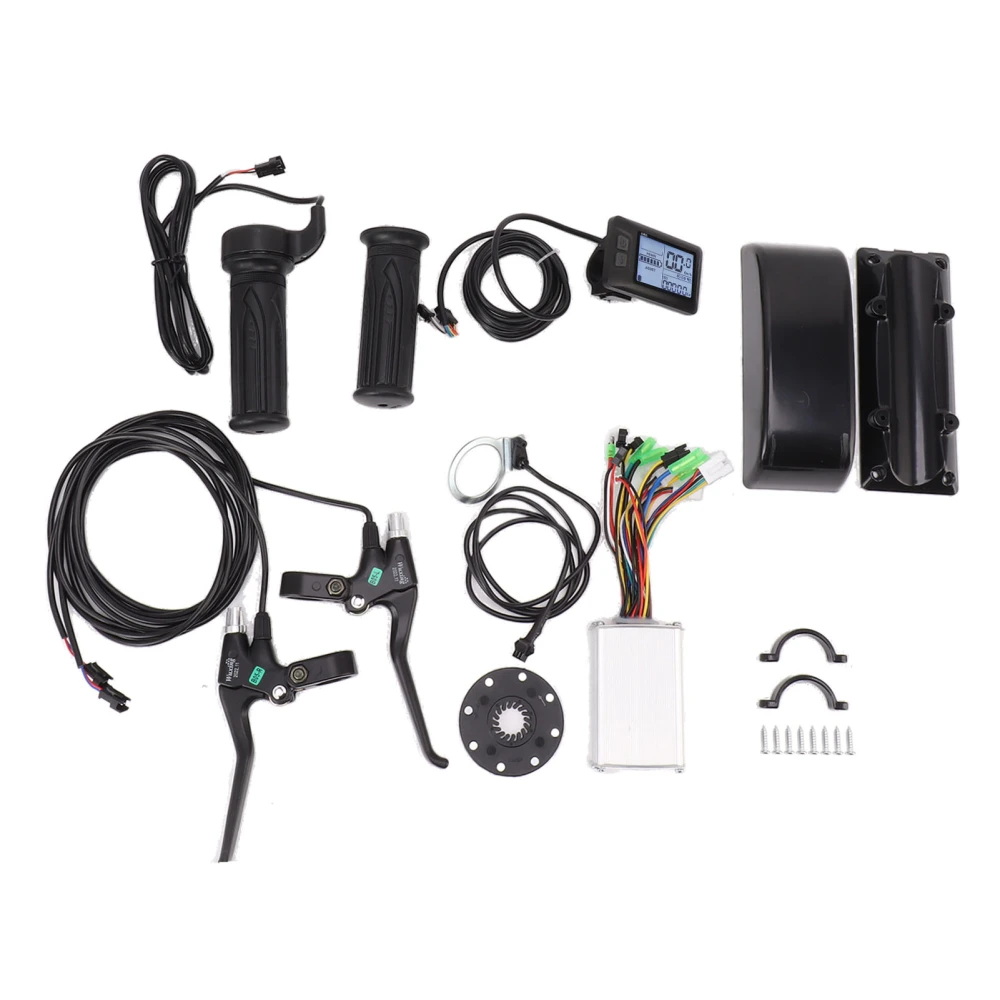 Electric Bike Conversion Kit 15A Controller EN05 Panel Power Off Brake Handle Retrofit Kit