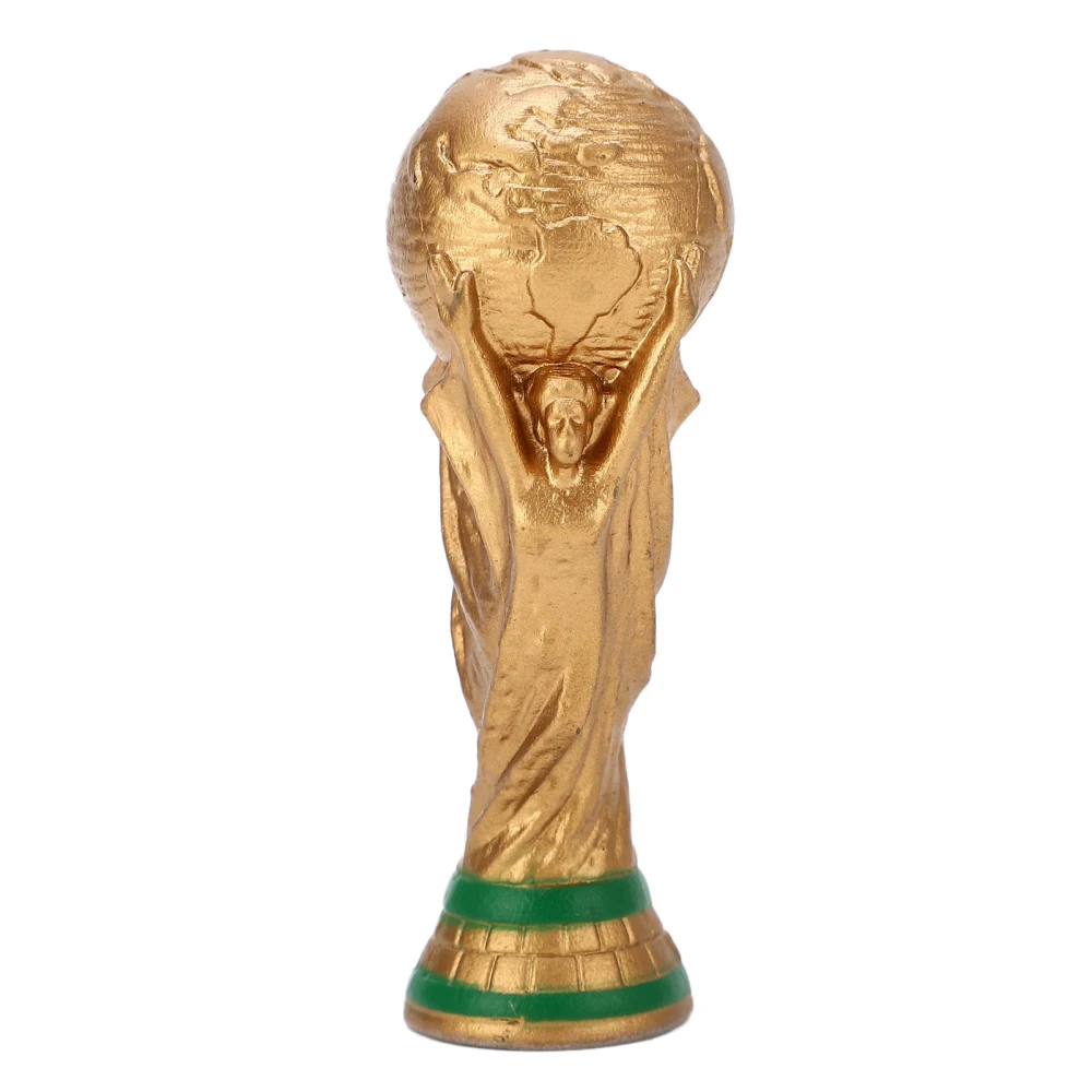 World Soccer Trophy Ornament Decorative Eco Friendly PVC World Football Trophy Decoration 7cm Height