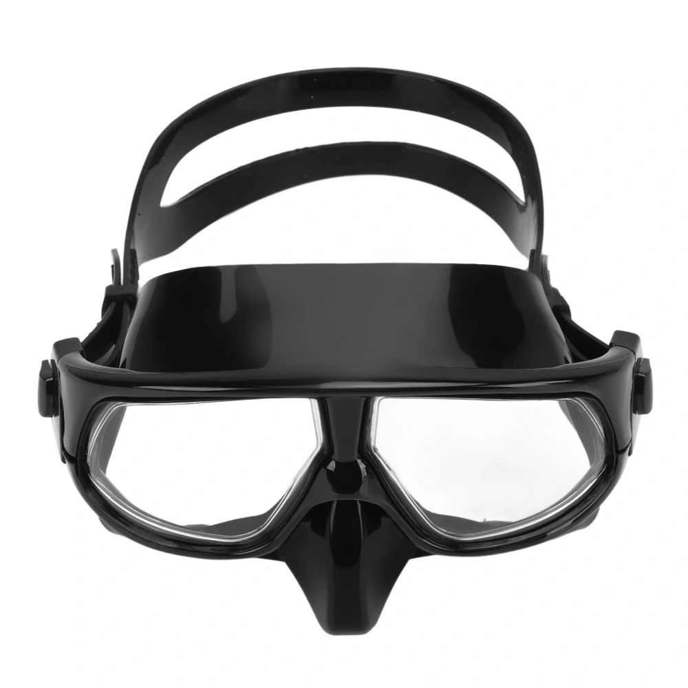 Diving Goggles Dual Use PC Silicone Antifog Waterproof Scuba Diving Mask for Adult Freediving Swim Black