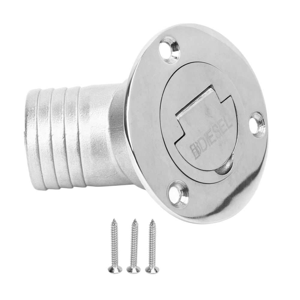 Boat Deck Filler 45° 316 Stainless Steel 38mm Flip Fill Cover with Keyless Cap for Marine Yacht DIESEL