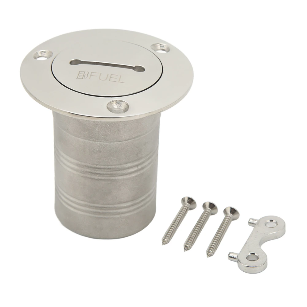 Deck Filler Port 316 Stainless Steel Marine Filler Ports 50mm Deck Fill Filler for Yachts Boats Trailer Tanks FUEL