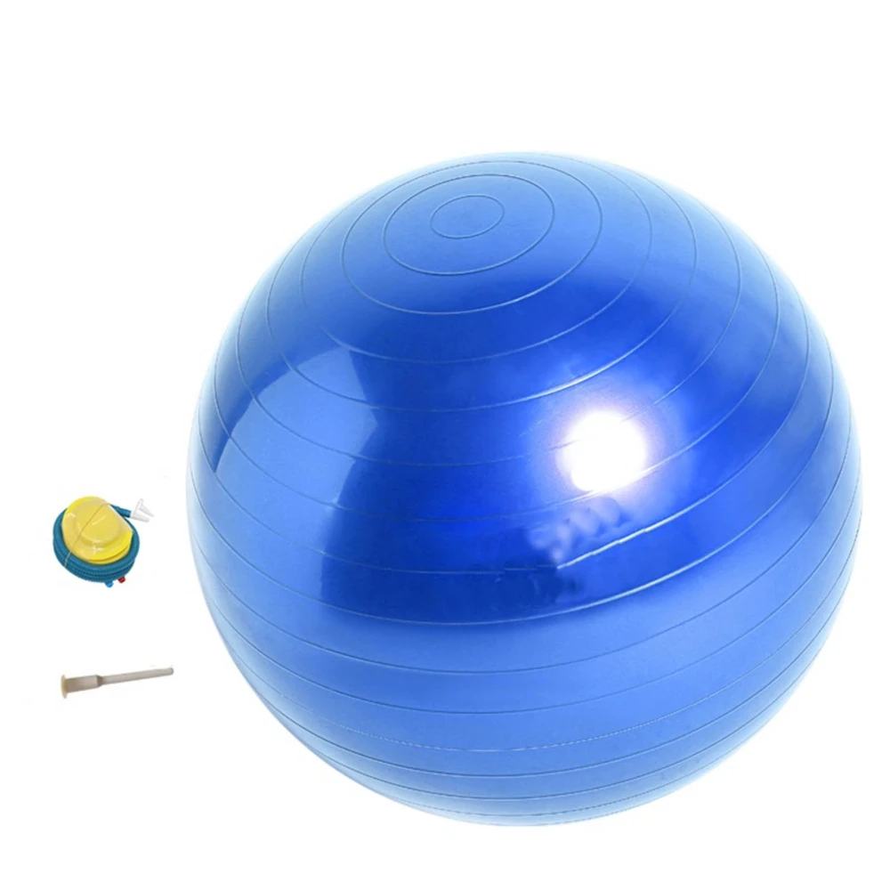 75cm Diameter PVC Exercise Ball Thickened Explosion Proof Gymnastics Yoga Fitness Ball Blue