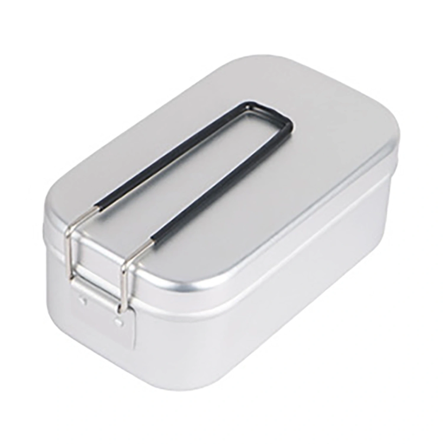 Aluminum Lunch Box Folding Handle Portable Stainless Steel Light Weight Cooking Bento Box for Outdoor Picnic White 800ML Steaming Rack