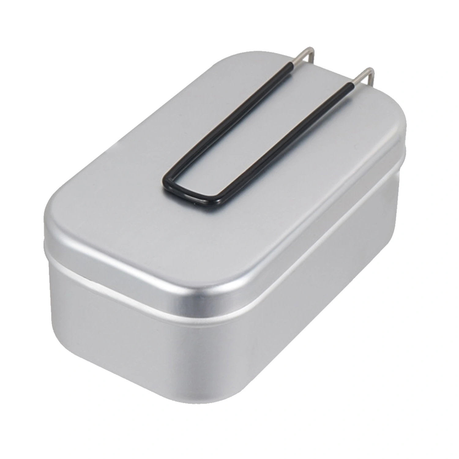 Aluminum Lunch Box Folding Handle Portable Stainless Steel Light Weight Cooking Bento Box for Outdoor Picnic White 800ML Steaming Rack