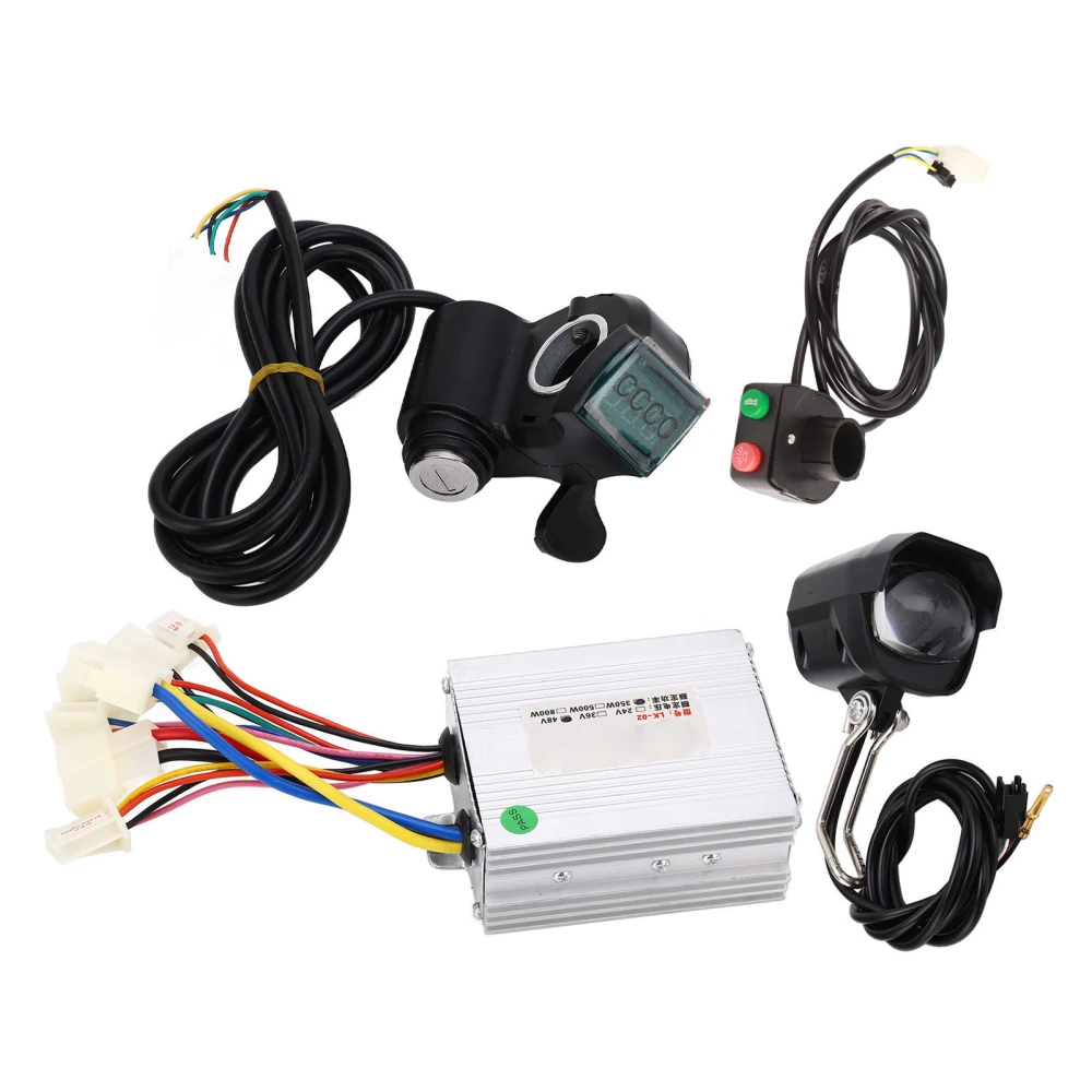 48V 350W Electric Bike Conversion Controller Kit Brush Speed Motor Controller Thumb Throttle Handlebar Kit