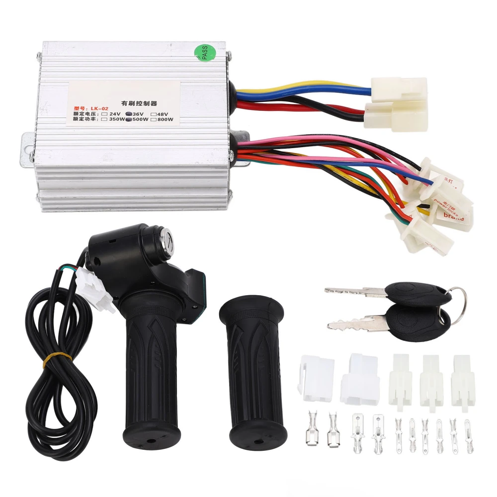 Brush Speed Motor Controller 36V 500w Electric Bike Conversion Controller Kit for Electric Bike Motorcycle Tricycle