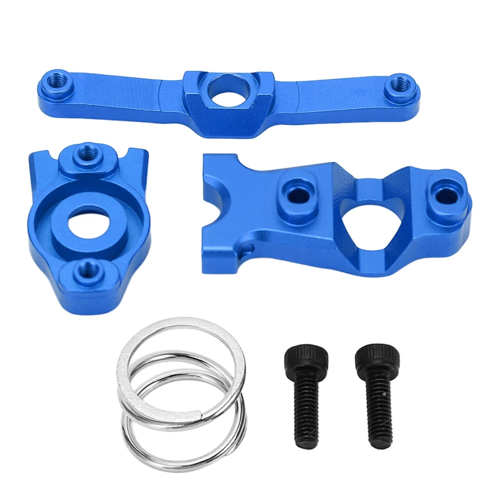 RC Steering Assembly Aluminum Alloy Upgrade Parts for Traxxas E Revo VXL Summit 1/16 RC Cars Blue