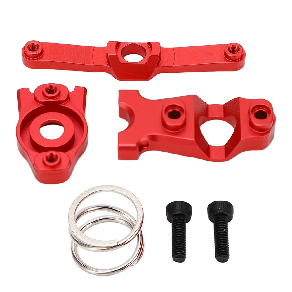 RC Steering Assembly Aluminum Alloy Upgrade Parts for Traxxas E Revo VXL Summit 1/16 RC Cars Red