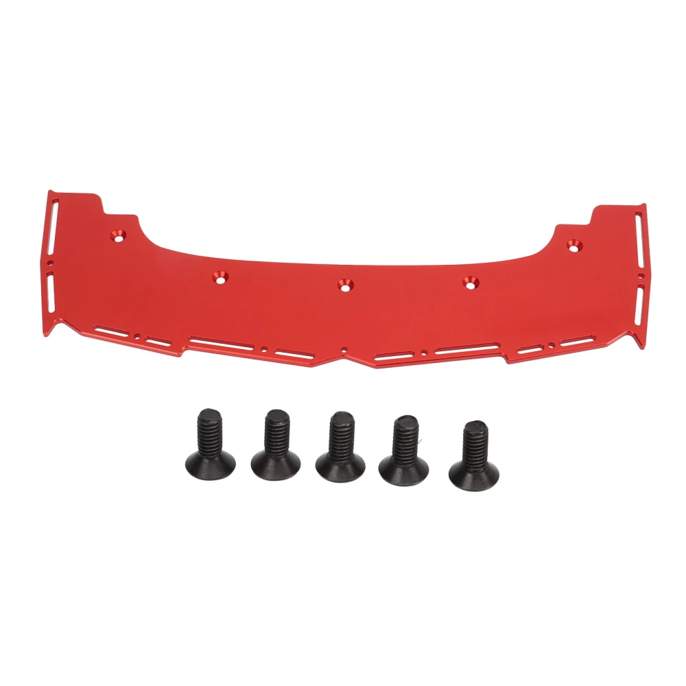 RC Car Front Bumper 11.9in Wide Aluminium Alloy High Strength Exquisite Color RC Car Protective Bar for ARRMA 1/7 1/8 Red