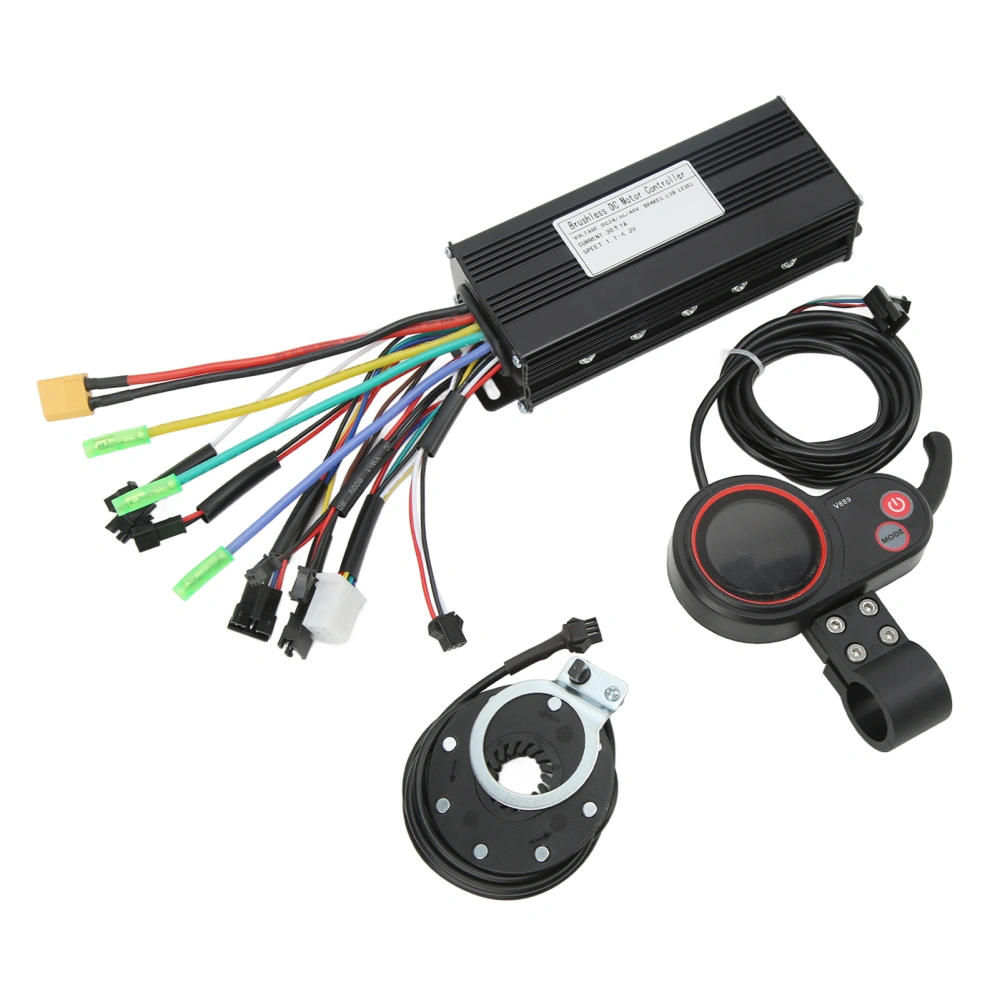 24V 36V 48V 30A Sinewave Brushless Motors Controller Colorful V889 Panel Power Assist Sensor Electric Bike Conversion Kit