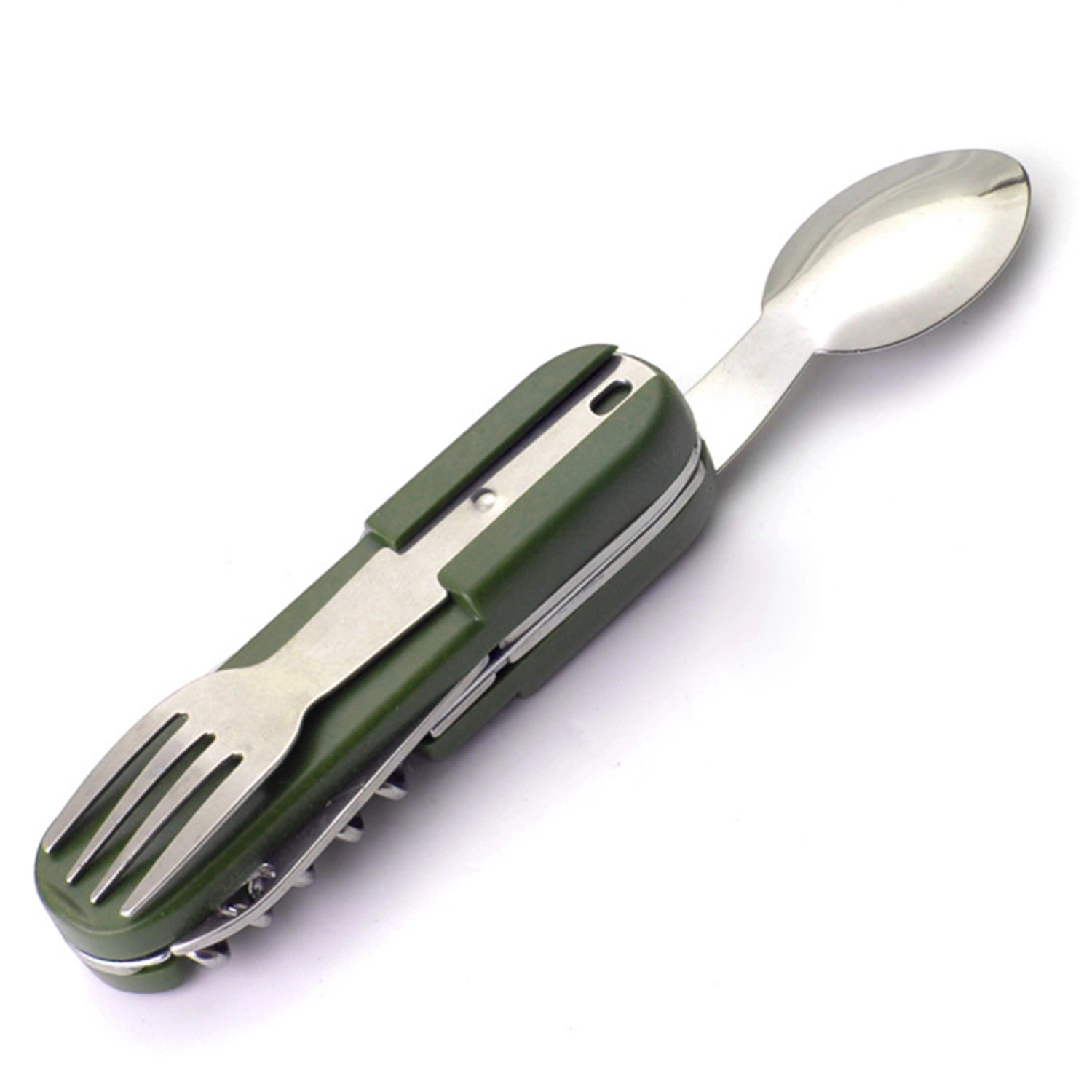 Camping Utensils Cutlery Set Multifunction Stainless Steel Folding Detachable Camping Tableware Set