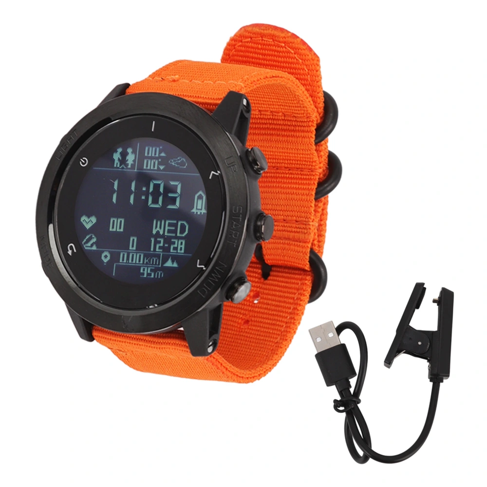 Smart Watch Multifunctional Waterproof Sports Smartwatch Heart Rate Monitoring Smart Fitness Watch Orange