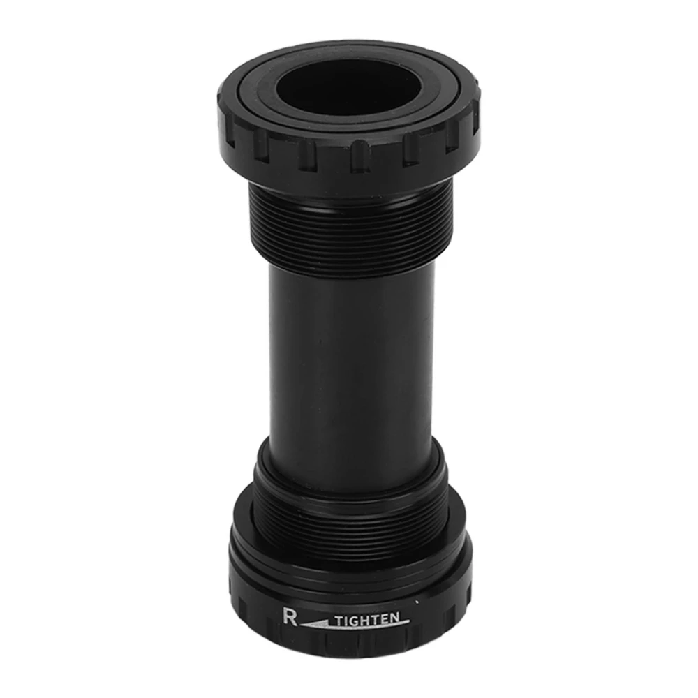 Bike Bottom Bracket Threaded Screw In Type Aluminium Alloy Bottom Bracket for Mountain Bike Black