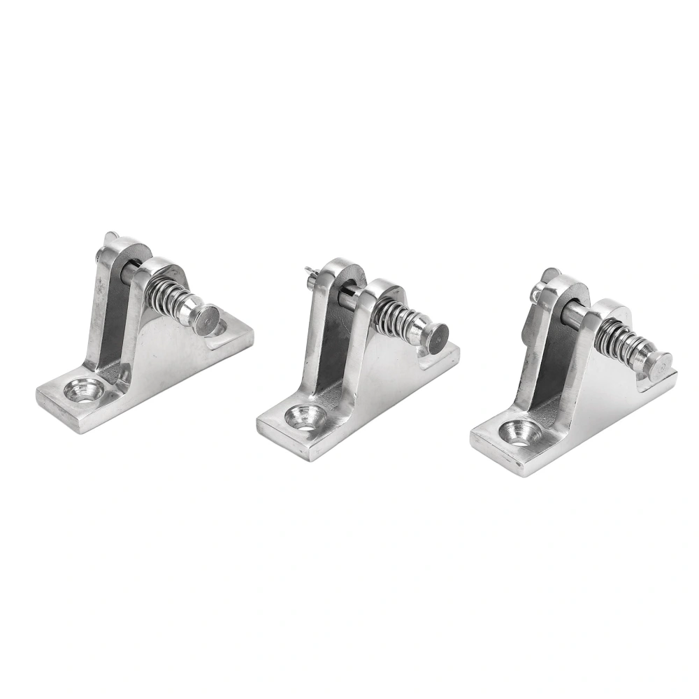 3Pcs Deck Hinge Mount Stainless Steel Marine Boat Deck Hinge Mount Bimini Top Fitting Hardware