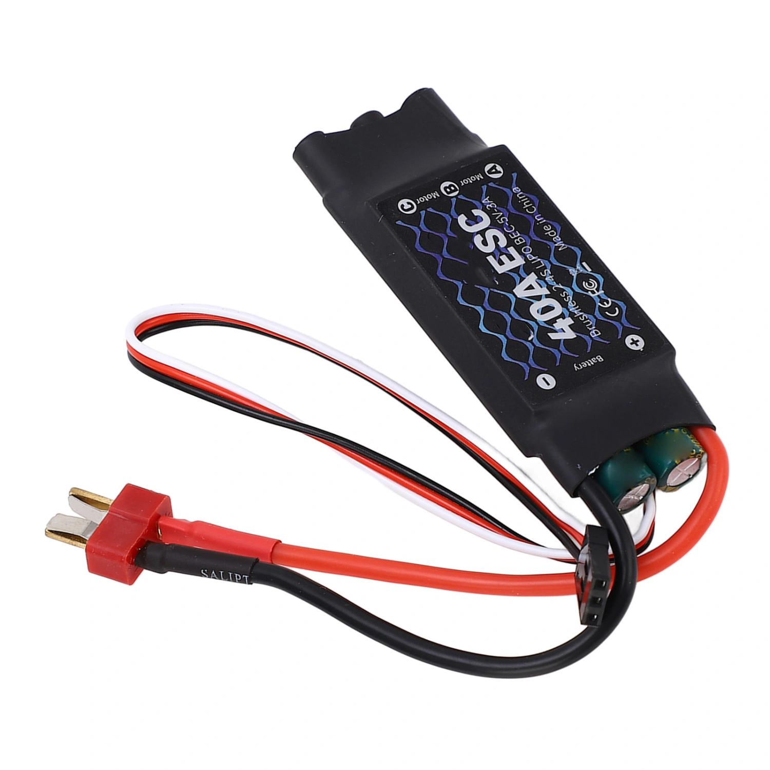 40A Brushless ESC 2‑4S 5V 3A BEC Electric Speed Controller with Male T Plug for RC Fixed Wing Aircraft for F450 Quad Rotor Drone