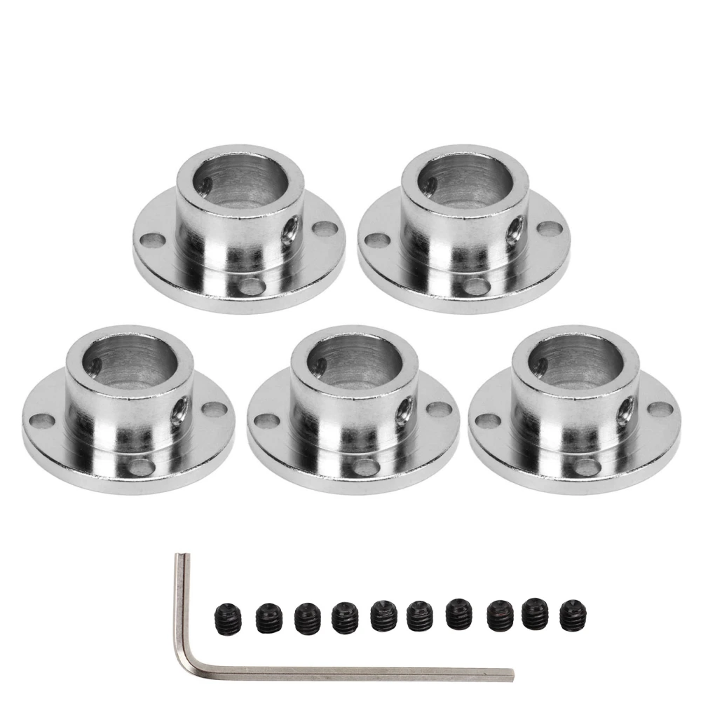 5Pcs 14mm Flange Shaft Coupling Flange Coupling Connector Rigid Guide Model Coupler Accessory Shaft Axis Fittings for DIY RC Model Motors