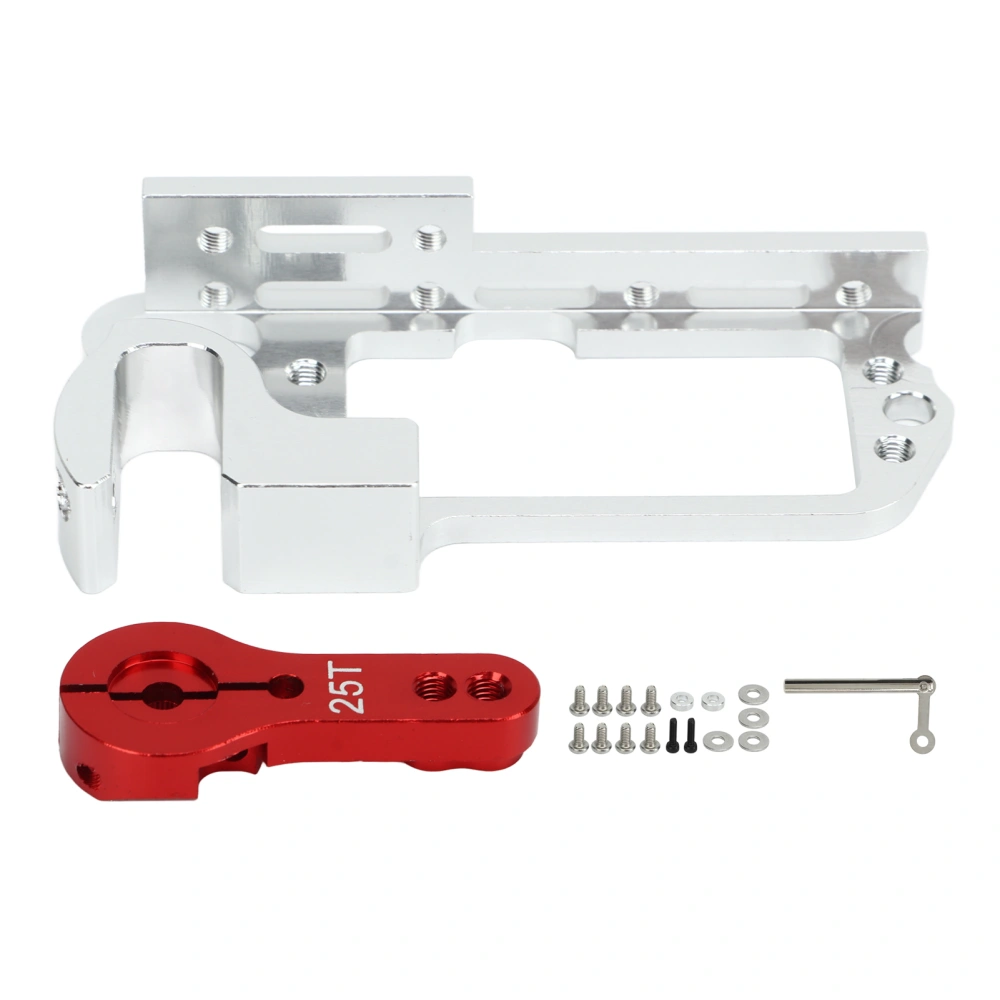 RC Servo Mount Bracket with 25T Arm Aluminum Alloy Anti Deformation Universal for Quadcopter Drone Red