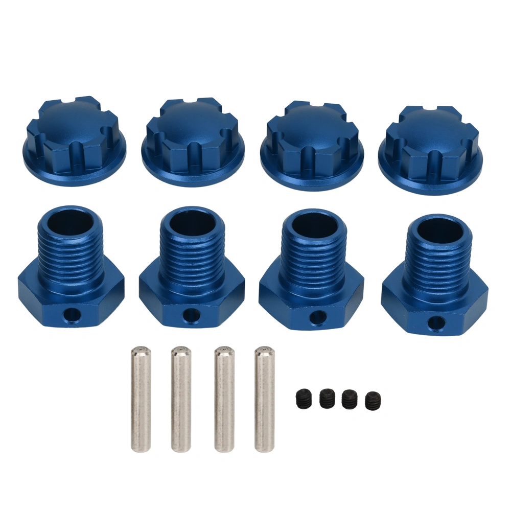 17mm RC Wheel Hubs Hex Kit Aluminium Alloy RC Wheel Hubs Adapter for TRAXXAS 1/10 Upgrade Blue