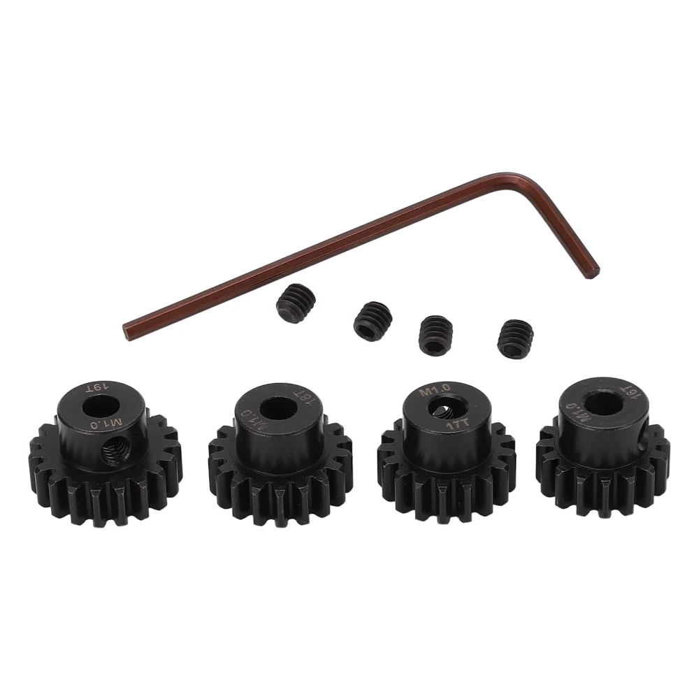 25DP M1 5.0mm RC Motor Gear 16T 17T 18T 19T Pinion Gear Set for 1/8 RC Car Chrome Molybdenum Steel RC Motor Gear Parts