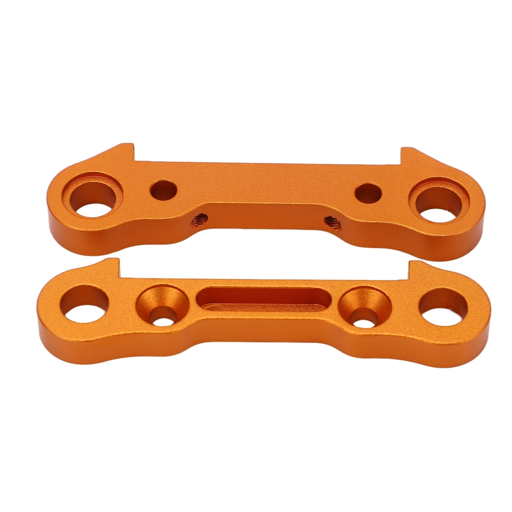 2pcs RC Front Arm Fixed Block Aluminum Alloy RC Steering Fixed Plate for ZD Racing MX 07 4WD 1/7 RC Car Orange