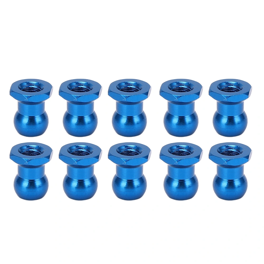 10PCS RC Ball Nut Aluminum Alloy Ball Head RC Lock Nut for Tamiya 53640 1/10 Series RC Cars