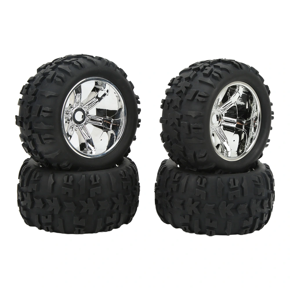 4PCS RC Rubber Tires Strong Cushioning Wear Resistant Replacement Rubber Tires for Traxxas Maxx Arrma Kraton 1/8 1/10 RC Car