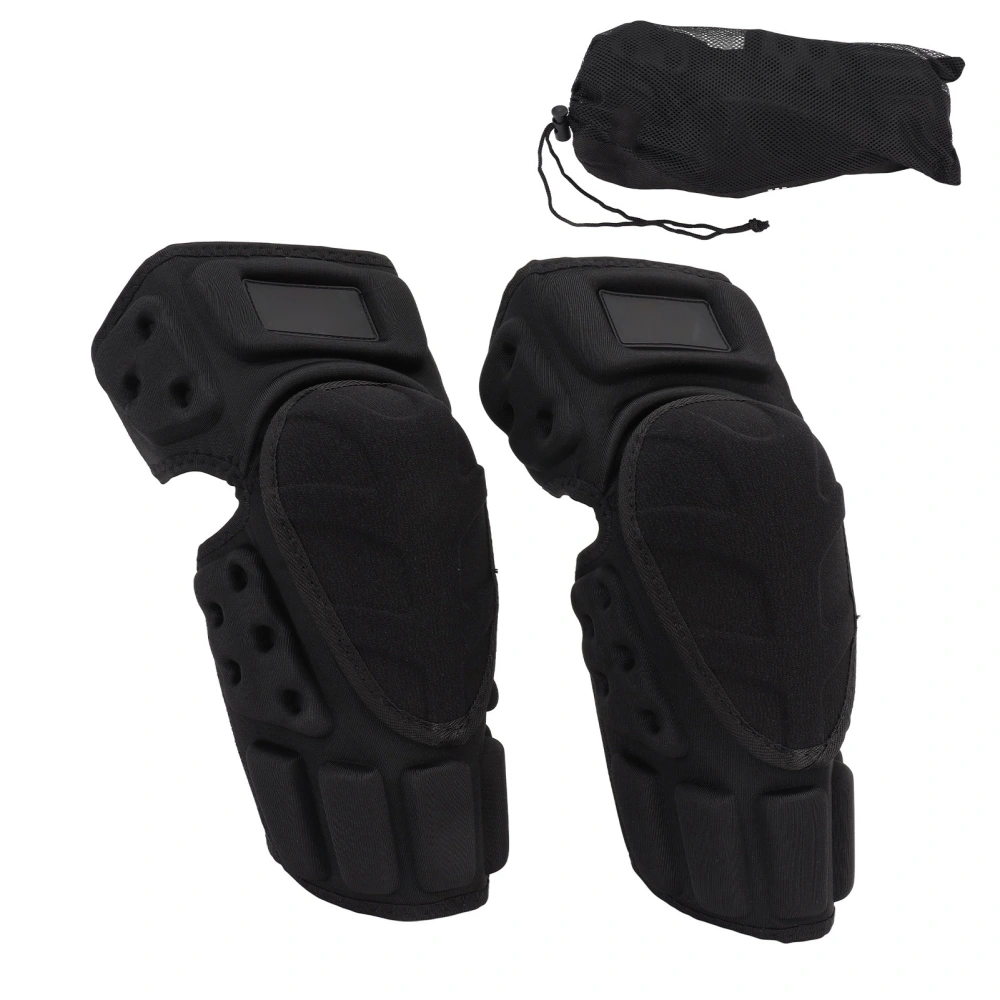 2Pcs Motorcycle Elbow Protector Anti Collision Impact Wear Resistant Velvet Lining Comfortable Elbow Guards Black