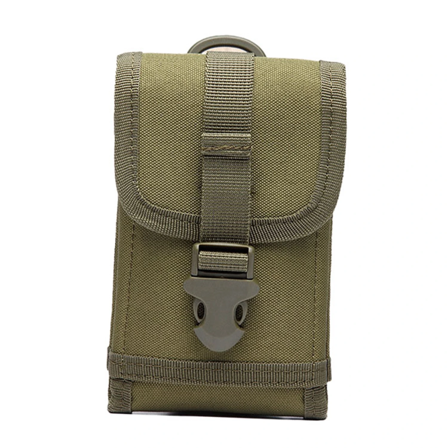 Military Mobile Phone Bag Leisure Nylon Waterproof Multifunction Phone Waist Pack for Outdoor Sports OD Green