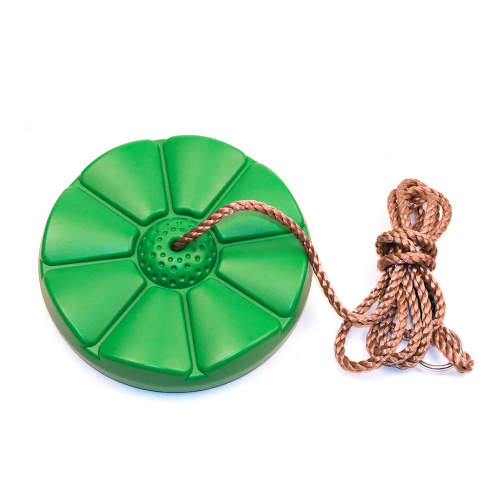 Heavy Duty Plastic Disc Tree Swing with PE Rope for Kids Children Outdoor Play Equipment Green