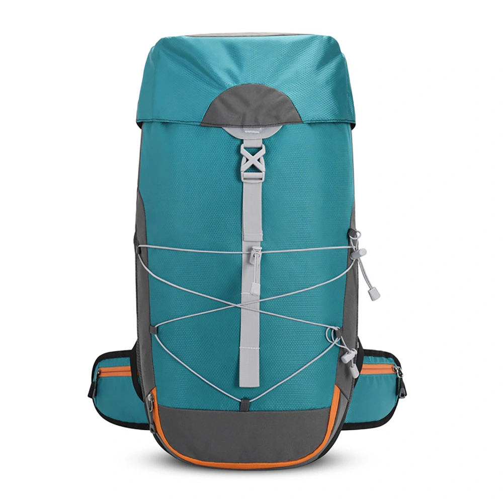 40L Camping Backpack Oxford Cloth Splashing Proof Light Mountaineering Bag for Outdoor Travel Cyan