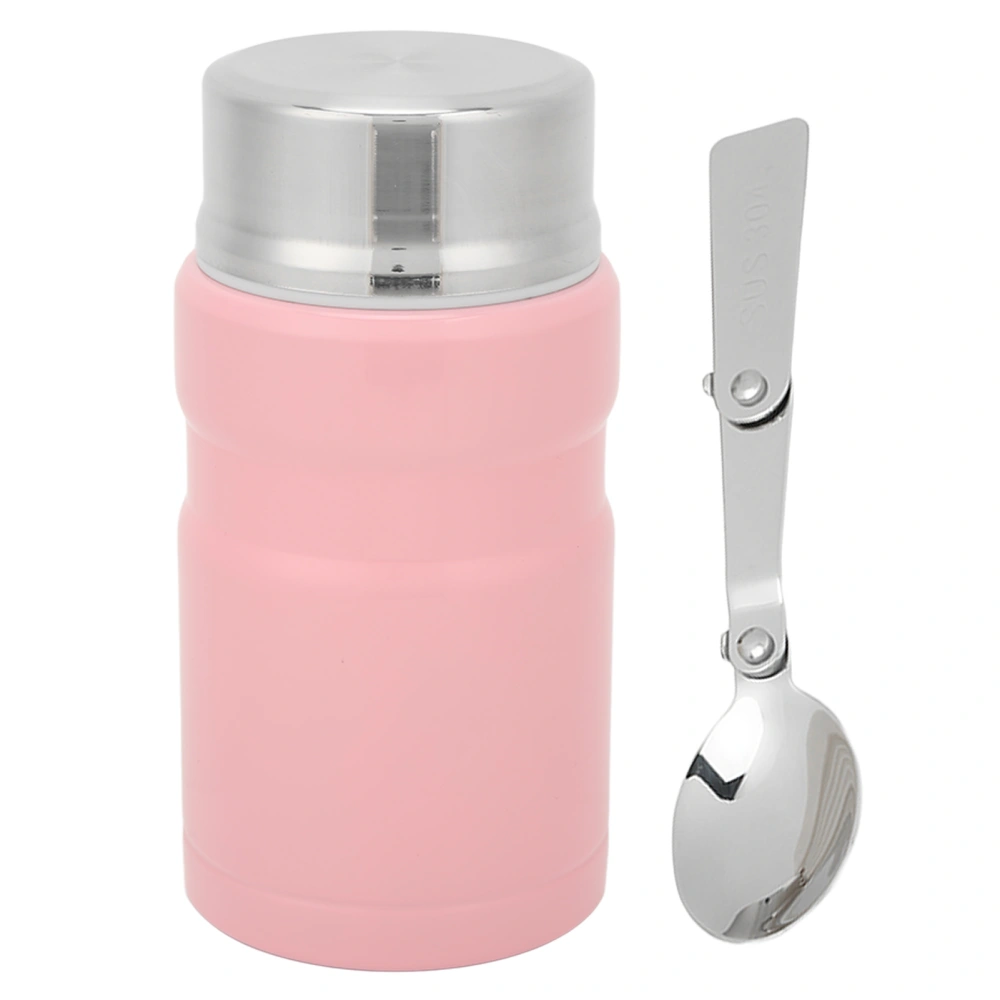 26oz 750ml Insulated Food Container Stainless Steel Thermal Lunch Snack Box Food Jar Pink