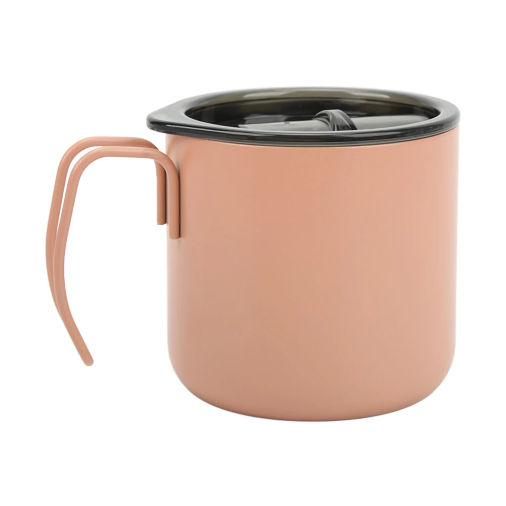 12oz 350ml Stainless Steel Vacuum Insulation Mug Double Layer Coffee Cup Camping Milk Mug with Handle Orange Pink